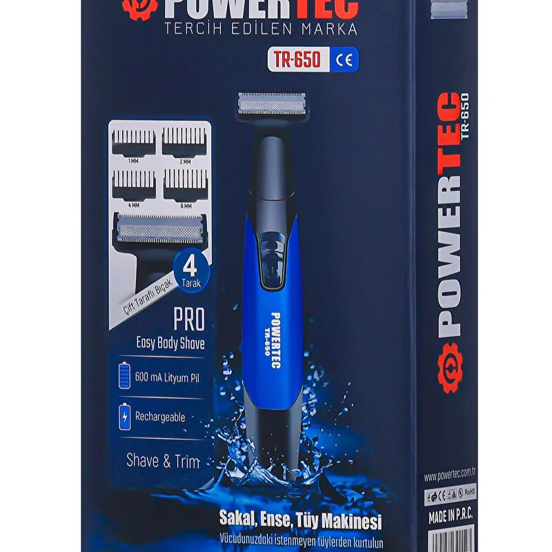 Powertec TR-650 Sakal Ense Tüy Tıraş Makinesi