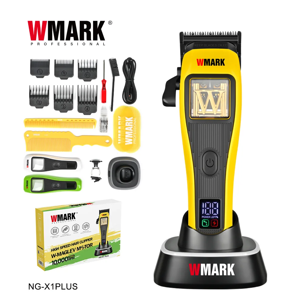WMARK NG-X1 Plus Şarjlı Saç Tıraş Makinesi – DLC Fade Bıçak, Güçlü Vektör Motor