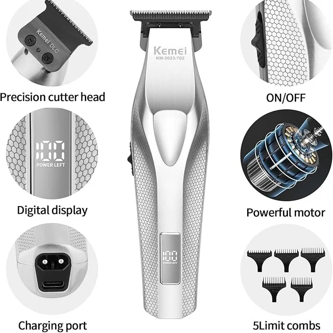 Kemei KM-3023-702 Saç Sakal Tıraş Makinesi (Trimmer)