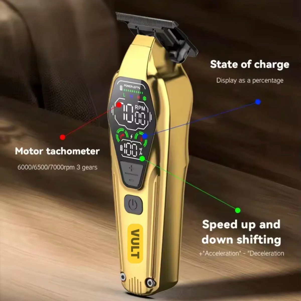 Vult VT-4500 Profesyonel DLC Bıçaklı Saç Sakal Tıraş Makinesi (Trimmer)