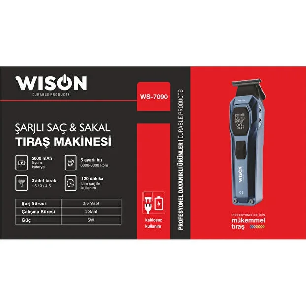 Wison WS-7090 Profesyonel Sakal Ense Tıraş Makinesi