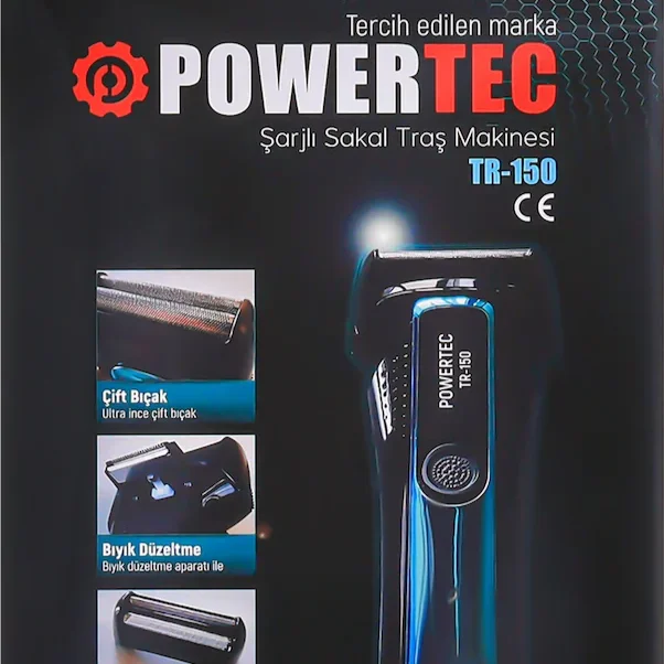 Powertec TR-150 Profesyonel Elekli Sinekkaydı Sakal Tıraş Makinesi