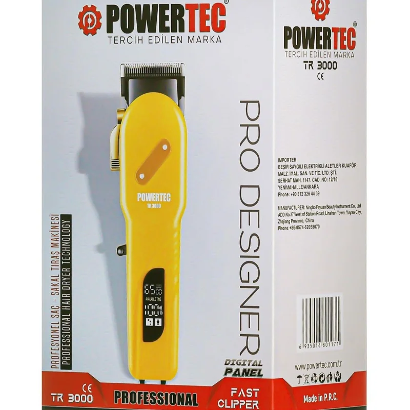 Powertec TR-3000 Profesyonel Saç Tıraş Makinesi